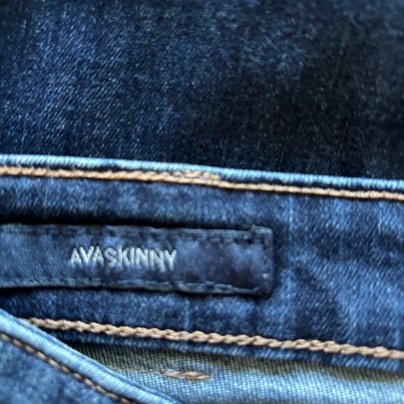 Lucky Brand Women's AVA Skinny Jeans Sz 14 / 32 x 28 Five Pocket Zip Up Raw Hem - Picture 9 of 10